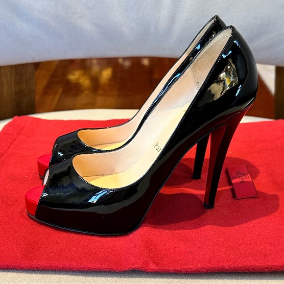 Brand New Authentic Christian Louboutin Patent Leather Very Prive Platform Heel - Picture 3 of 9